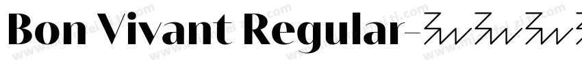 Bon Vivant Regular字体转换